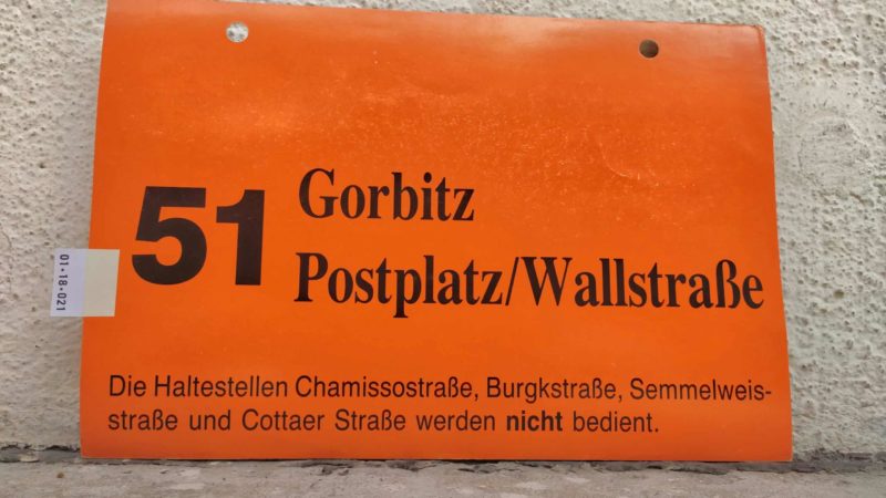 51 Gorbitz – Postplatz/​Wallstraße