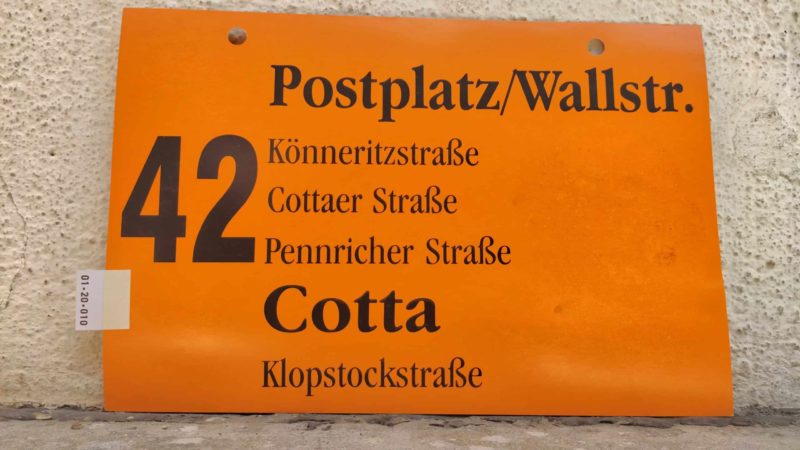 42 Postplatz/​Wallstr. – Cotta Klop­stock­straße