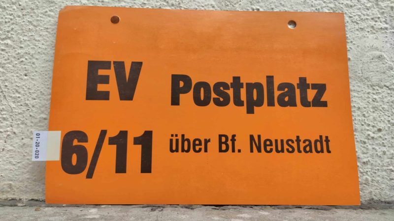 EV 6/​11 Postplatz über Bf. Neustadt