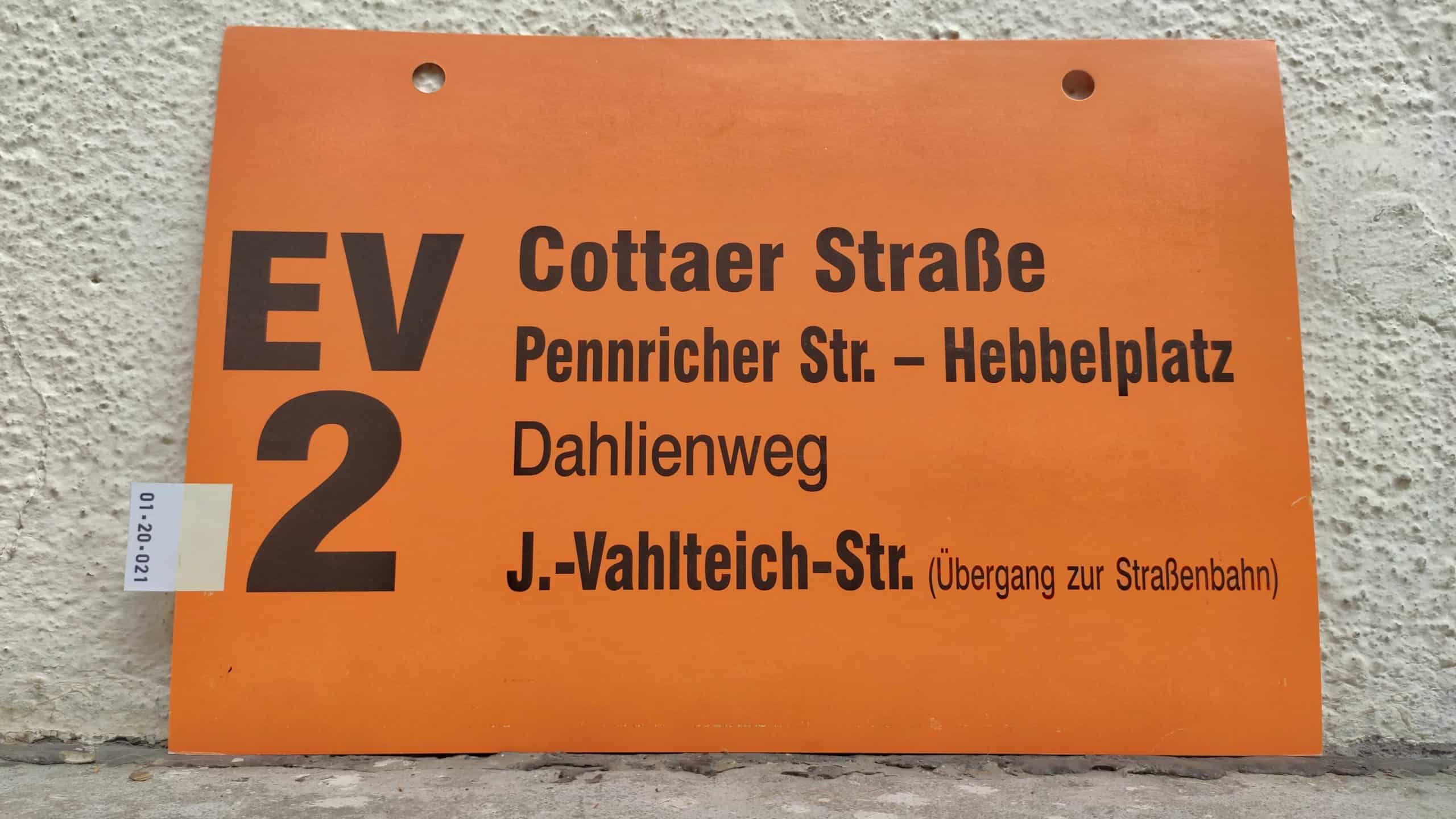 EV 2 Cottaer Straße – J.-Vahlteich-Str. (Übergang zur Straßenbahn)