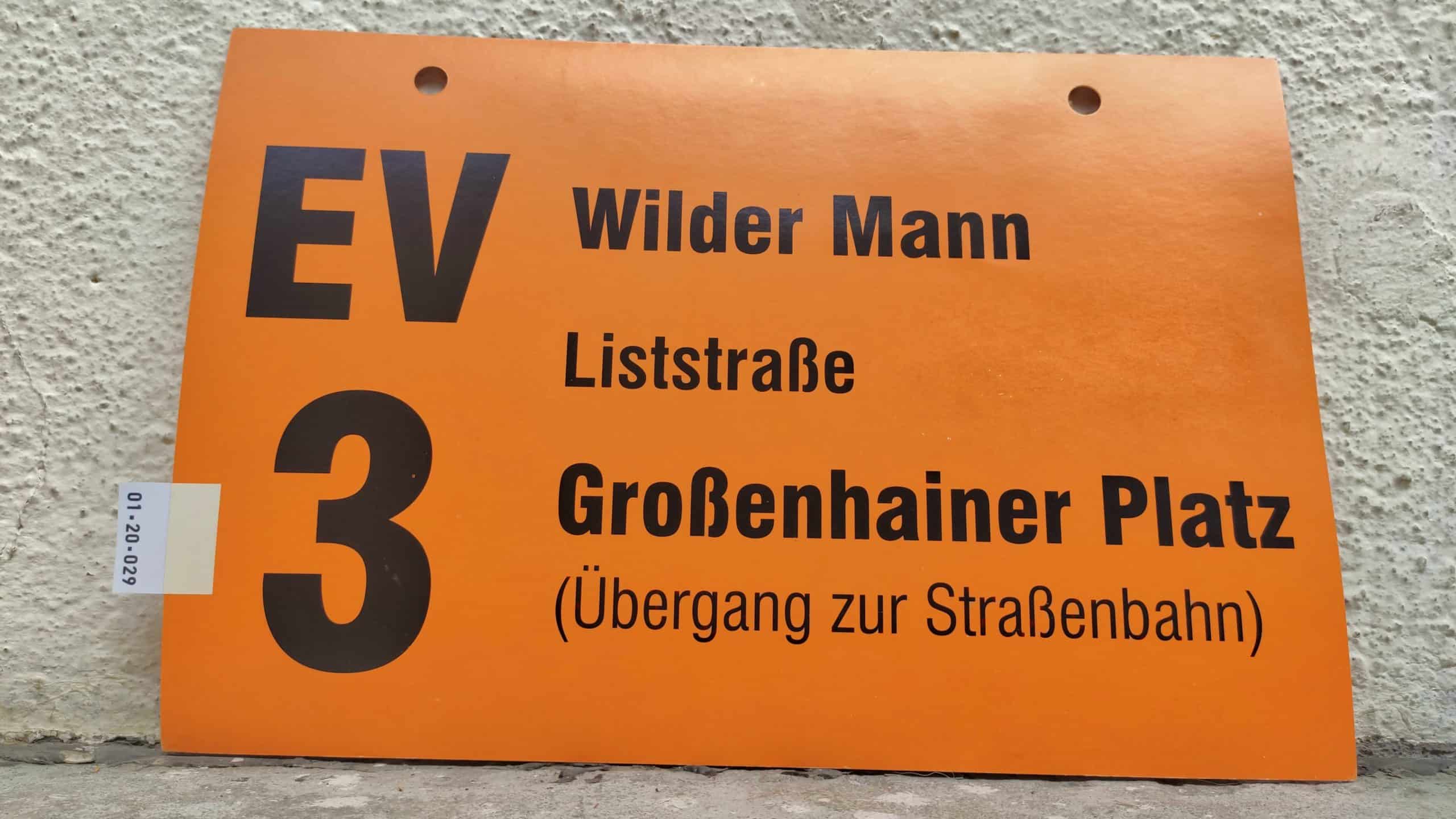 EV 3 Wilder Mann – Großenhainer Platz (Übergang zur Straßenbahn)