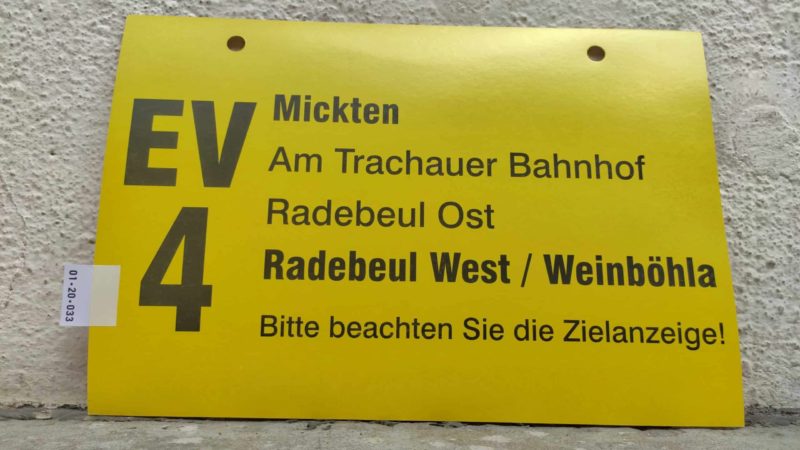 EV 4 Mickten – Radebeul West /​ Weinböhla