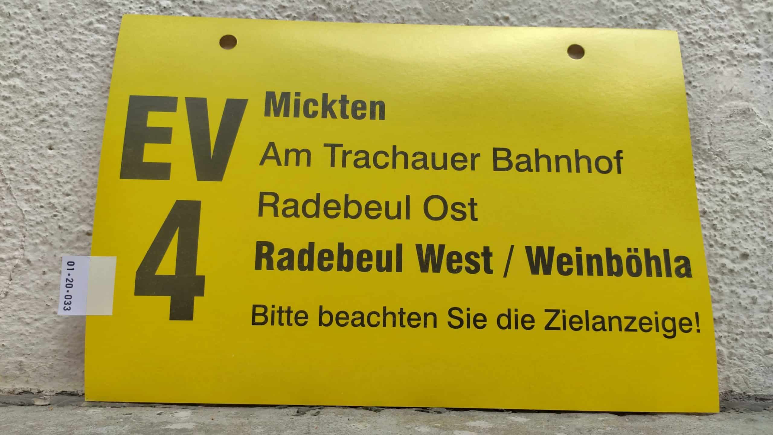 EV 4 Mickten – Radebeul West / Weinböhla