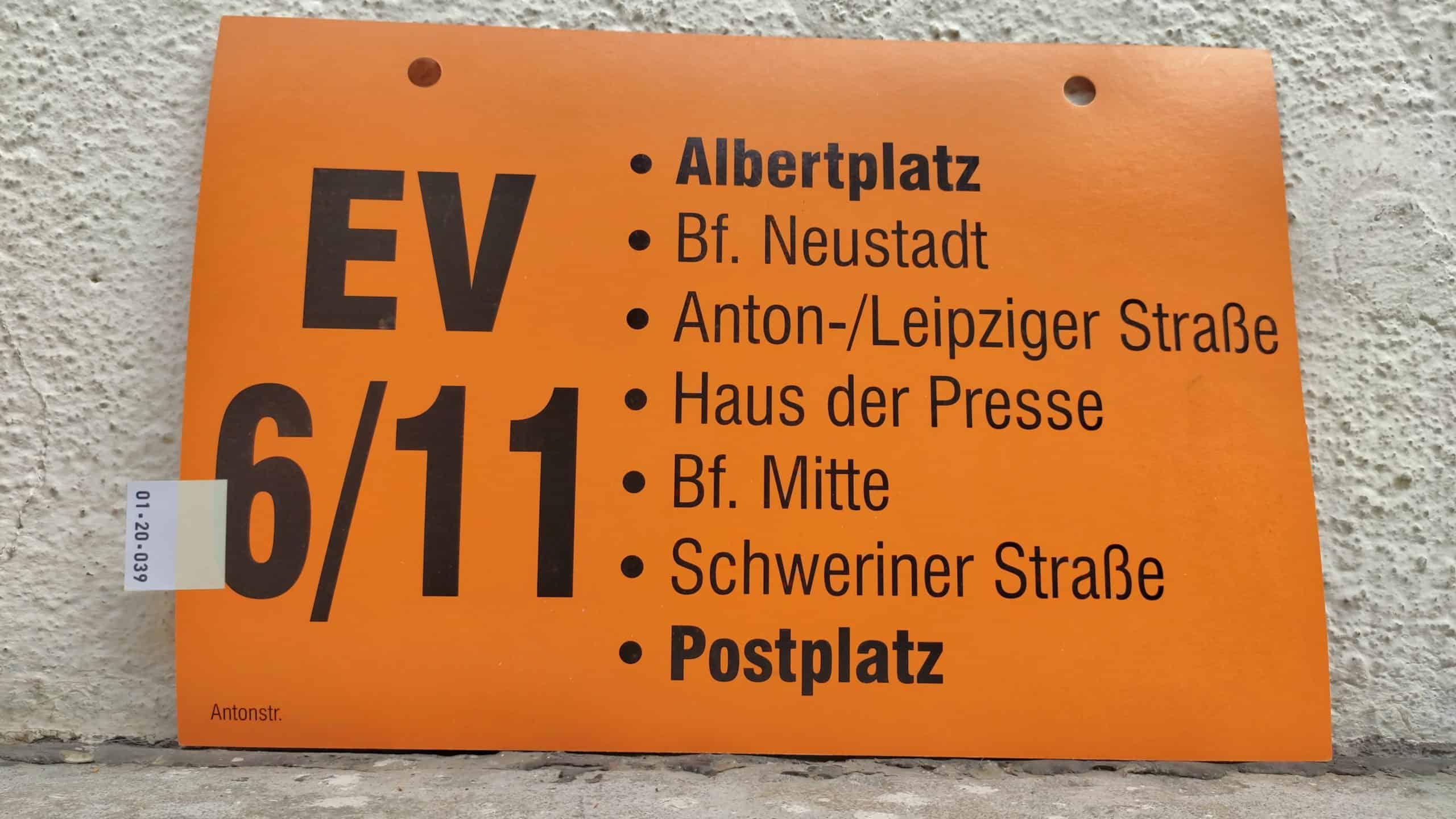 EV 6/11 Albertplatz – Postplatz