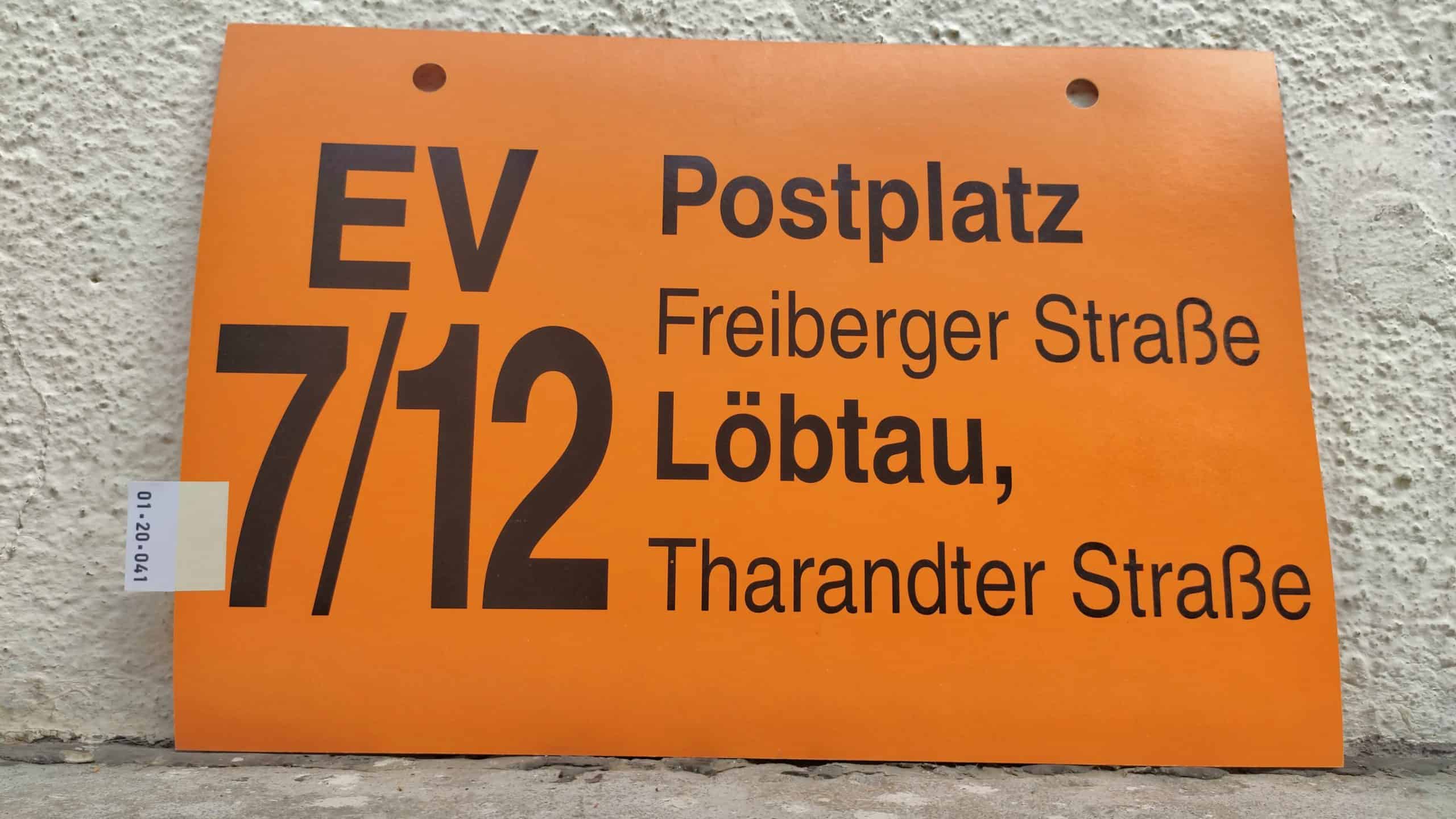 EV 7/12 Postplatz – Löbtau, Tharandter Straße