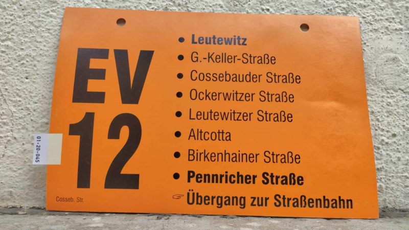 EV 12 Leutewitz – Penn­ri­cher Straße
