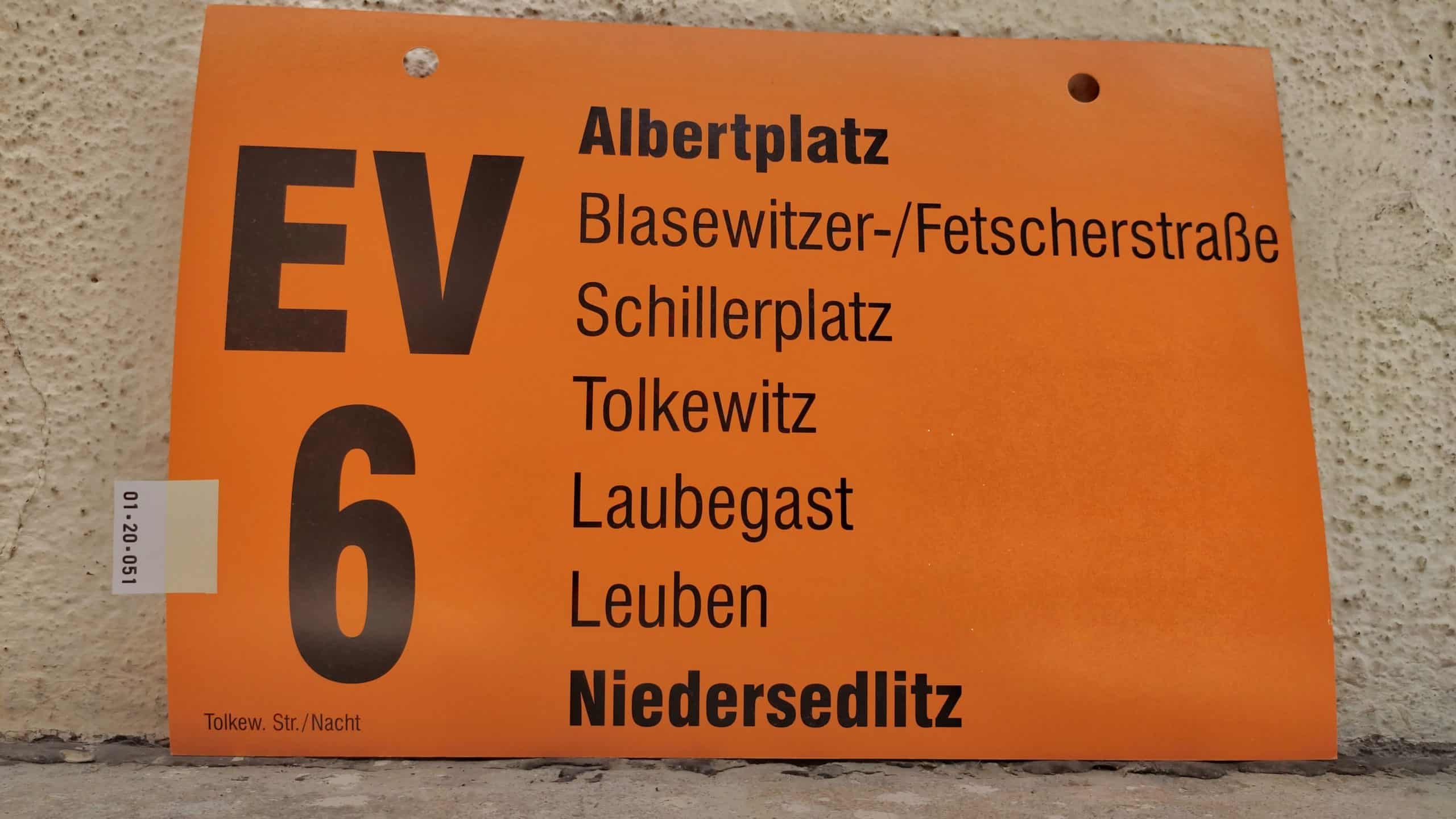 EV 6 Albertplatz – Niedersedlitz