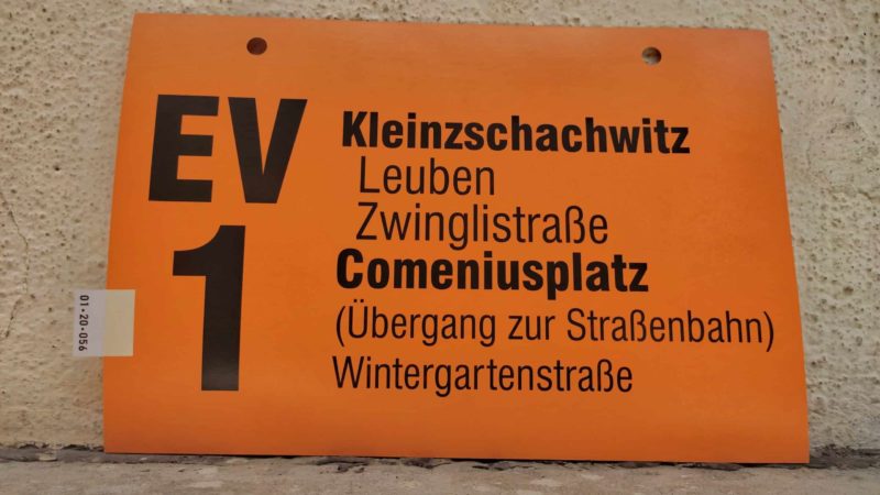 EV 1 Klein­zschach­witz – Win­ter­gar­ten­straße