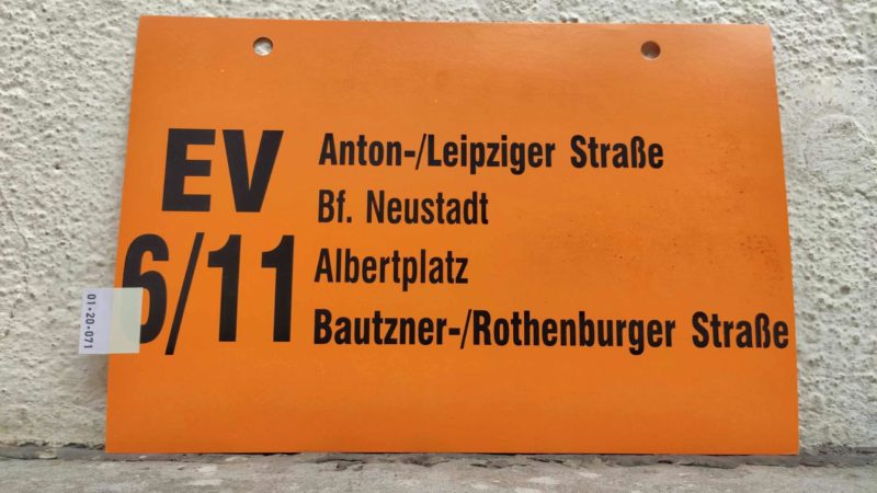 EV 6/​11 Anton-/Leip­ziger Straße – Bautzner-/Ro­then­burger Straße