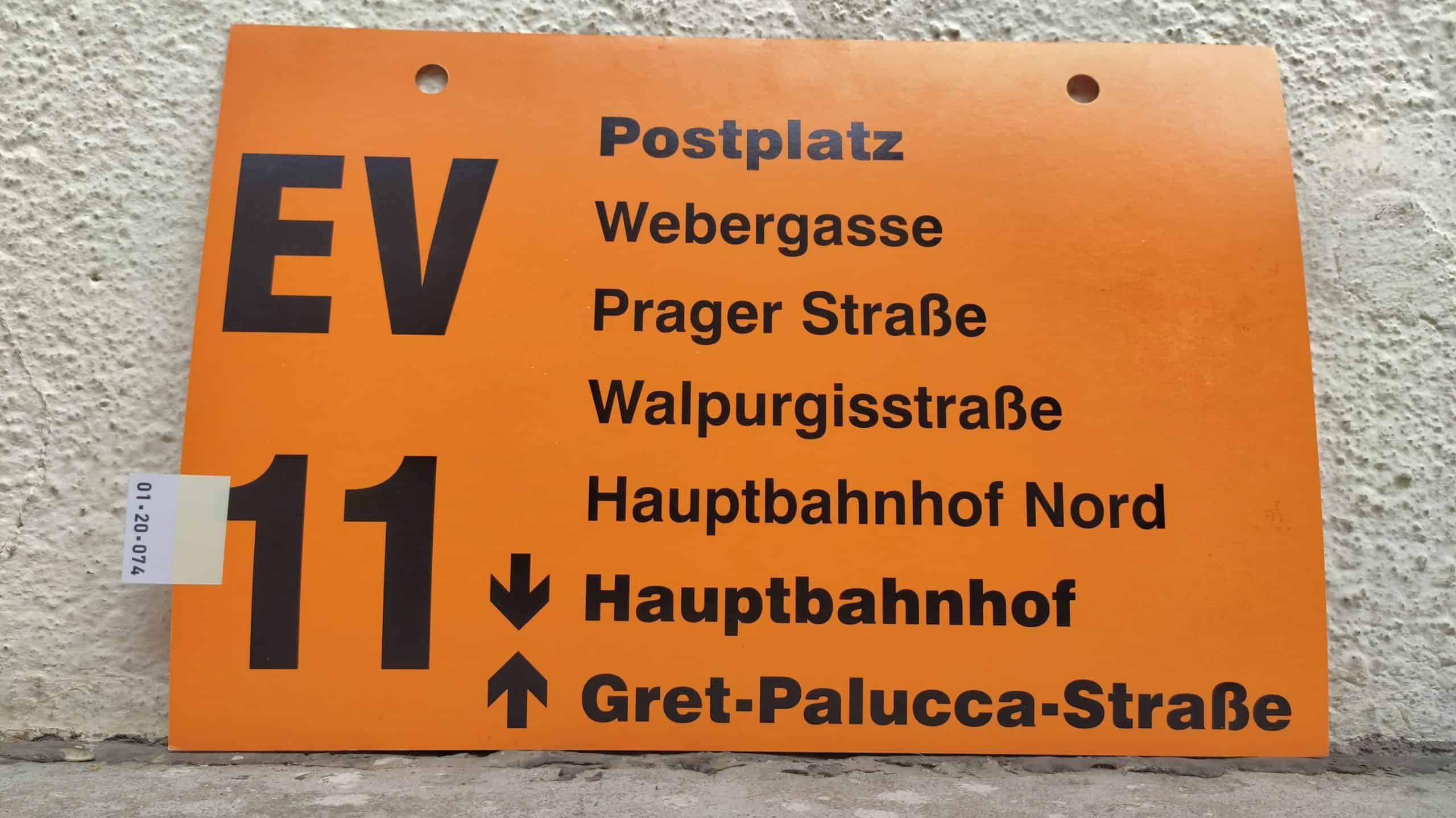 EV 11 Postplatz – Hauptbahnhof Gret-Palucca-Straße