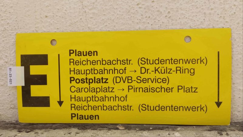 E Plauen – Postplatz (DVB-Service) – Plauen