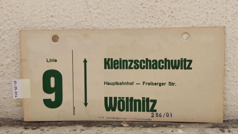 Linie 9 Klein­zschach­witz – Wölfnitz