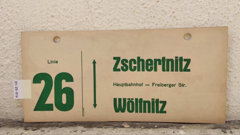 Linie 26 Zschertnitz – Wölfnitz