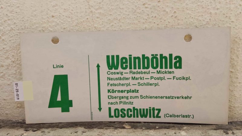 Linie 4 Weinböhla – Loschwitz (Cal­ber­lastr.)