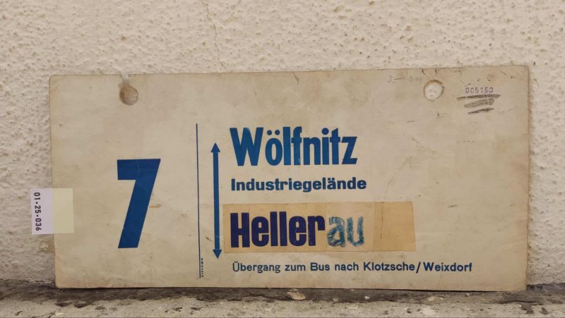 7 Wölfnitz – Hellerau Übergang zum Bus nach Klotzsche/​Weixdorf