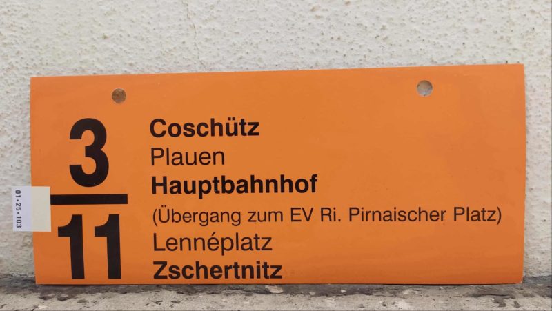3/​11 Coschütz – Haupt­bahnhof – Zschertnitz