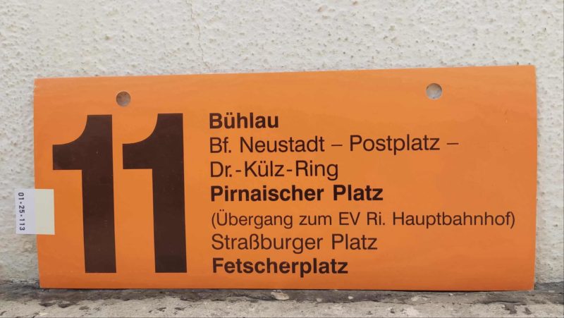 11 Bühlau – Pirnai­scher Platz – Fet­scher­platz