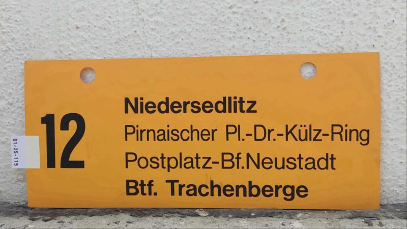 12 Niedersedlitz – Btf. Trachenberge 12 Niedersedlitz – Btf. Trachenberge