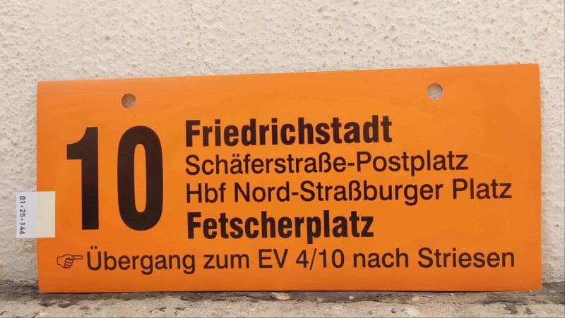 10 Fried­rich­stadt – Fet­scher­platz [Zei­ge­finger] Übergang zum EV 4/​10 nach Striesen