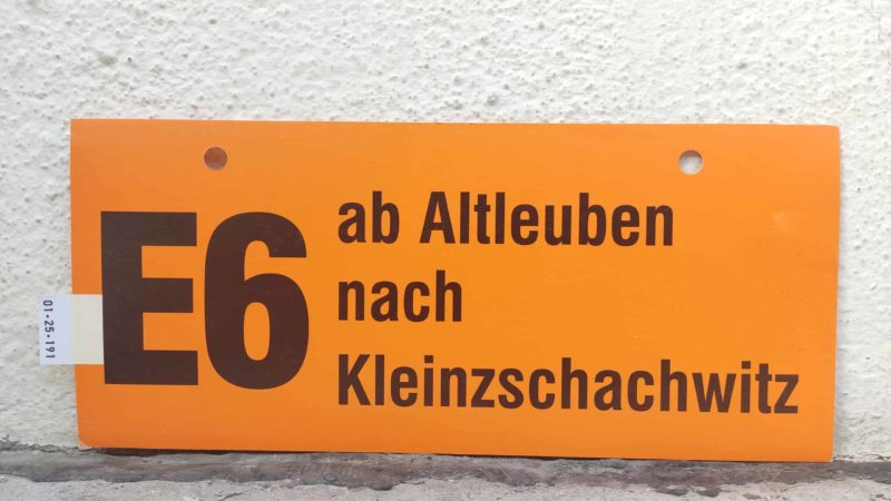 E6 ab Altleuben nach Klein­zschach­witz