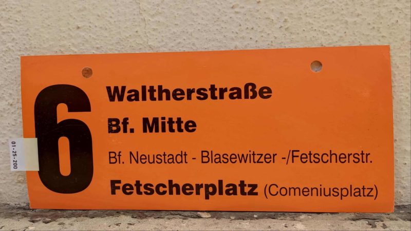 6 Walt­her­straße – Bf. Mitte – Fet­scher­platz (Come­ni­us­platz)