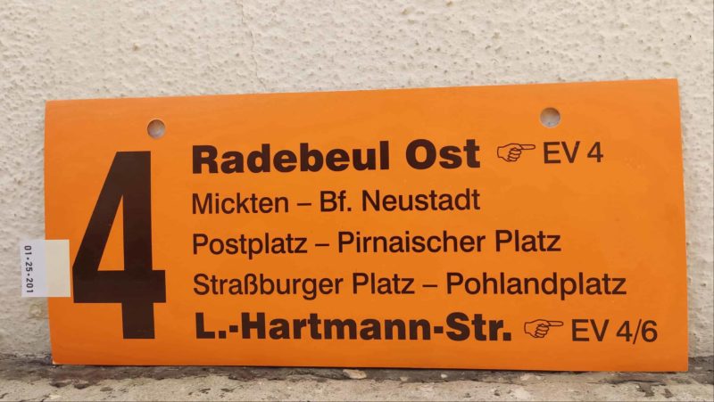 4 Radebeul Ost [Zei­ge­finger] EV 4 – L.-Hartmann-Str. [Zei­ge­finger] EV 4/​6