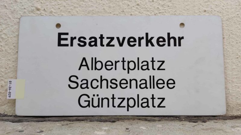 Ersatzverkehr Albertplatz – Güntzplatz Ersatzverkehr Albertplatz – Güntzplatz