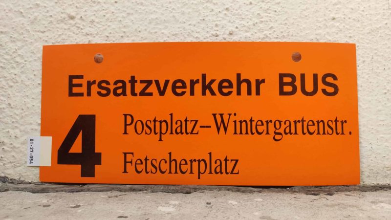 Ersatz­ver­kehr BUS 4 Postplatz – Fet­scher­platz