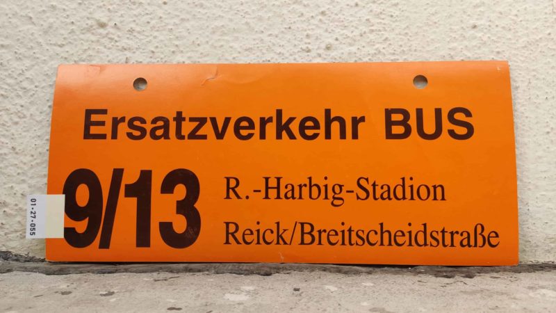 Ersatz­ver­kehr BUS 9/​13 R.-Harbig-Stadion – Reick/​Breitscheidstraße