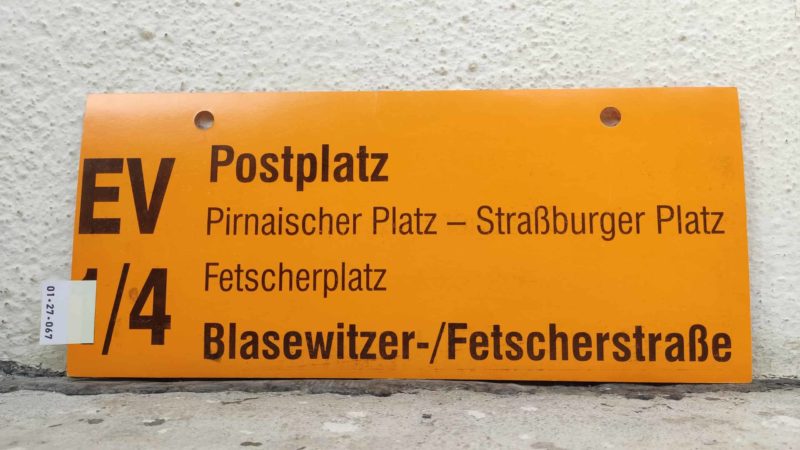 EV 1/​4 Postplatz – Bla­se­witzer-/Fet­scher­straße