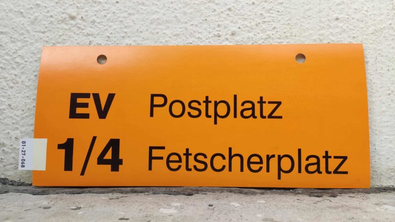 EV 1/​4 Postplatz – Fet­scher­platz