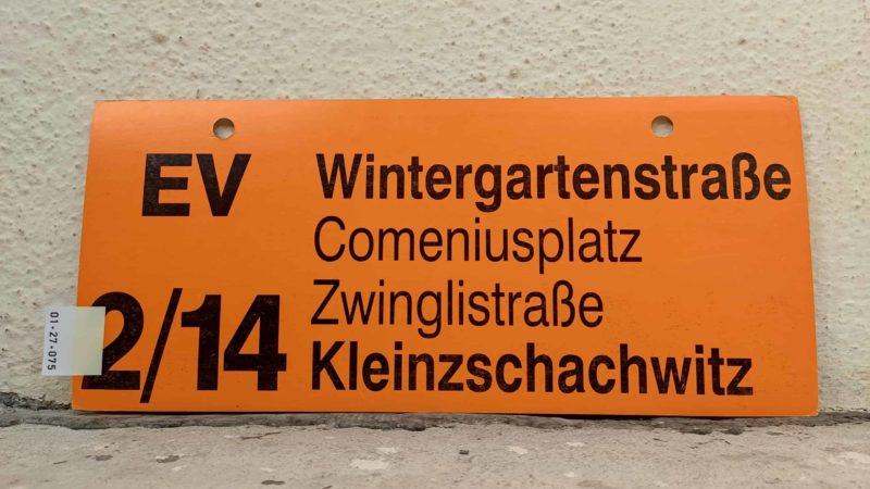 EV 2/​14 Win­ter­gar­ten­straße – Klein­zschach­witz