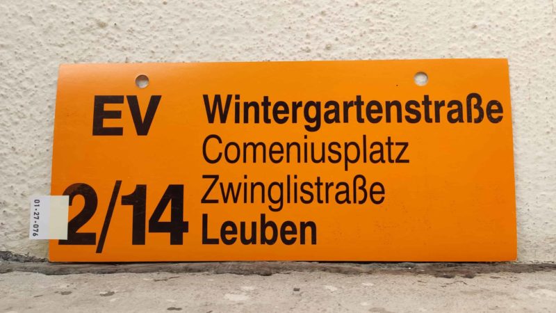 EV 2/​14 Win­ter­gar­ten­straße – Leuben