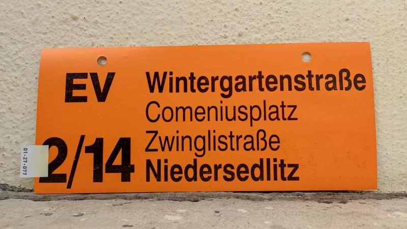 EV 2/​14 Win­ter­gar­ten­straße – Nie­der­sedlitz