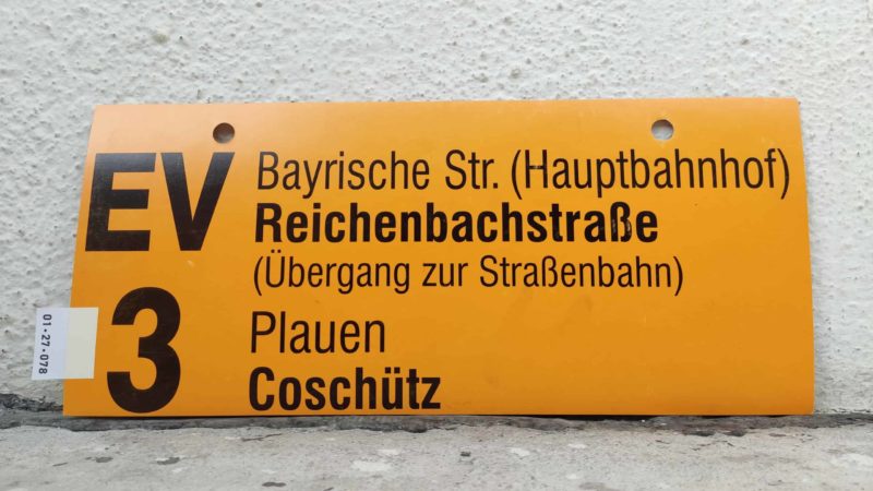 EV 3 Bayrische Str. (Haupt­bahnhof) – Coschütz