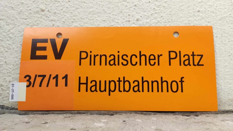 EV 3/​7/​11 Pirnai­scher Platz – Haupt­bahnhof