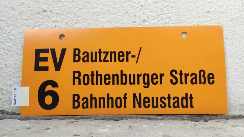 EV 6 Bautzner-/ Rothen­burger Straße – Bahnhof Neustadt