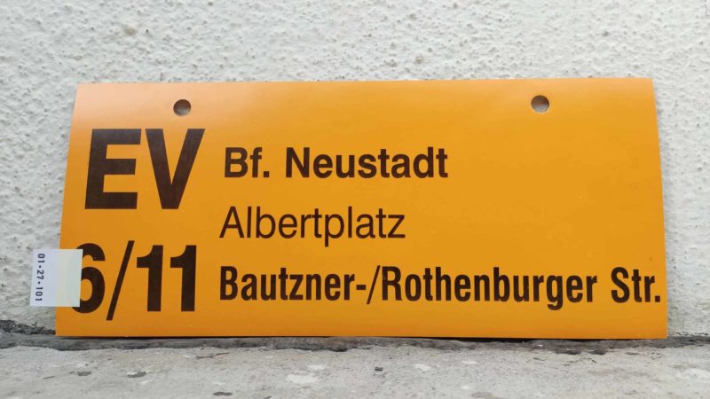 EV 6/​11 Bf. Neustadt – Bautzner-/Ro­then­burger Str.