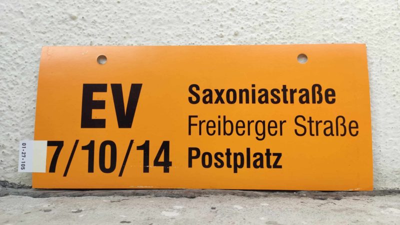 EV 7/​10/​14 Saxo­ni­a­straße – Postplatz