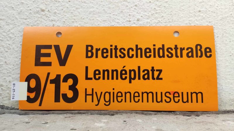 EV 9/​13 Breit­scheids­traße – Len­né­platz Hygie­ne­mu­seum