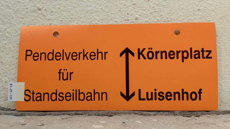 Pen­del­ver­kehr für Stand­seil­bahn Kör­ner­platz – Luisenhof
