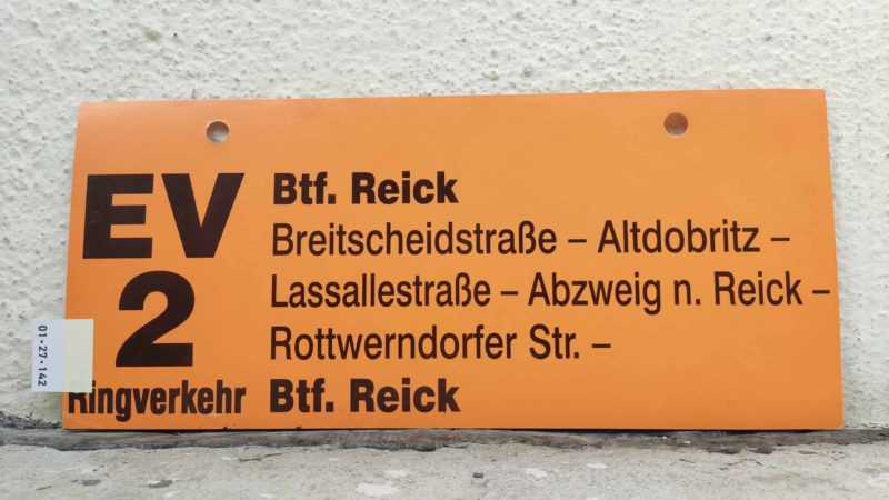 EV 2 Ring­ver­kehr Btf. Reick – Btf. Reick