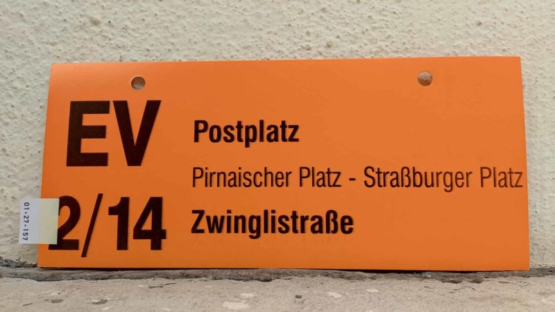 EV 2/​14 Postplatz – Zwing­li­straße