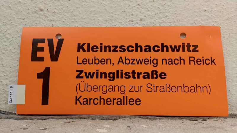 EV 1 Klein­zschach­witz – Kar­cher­allee