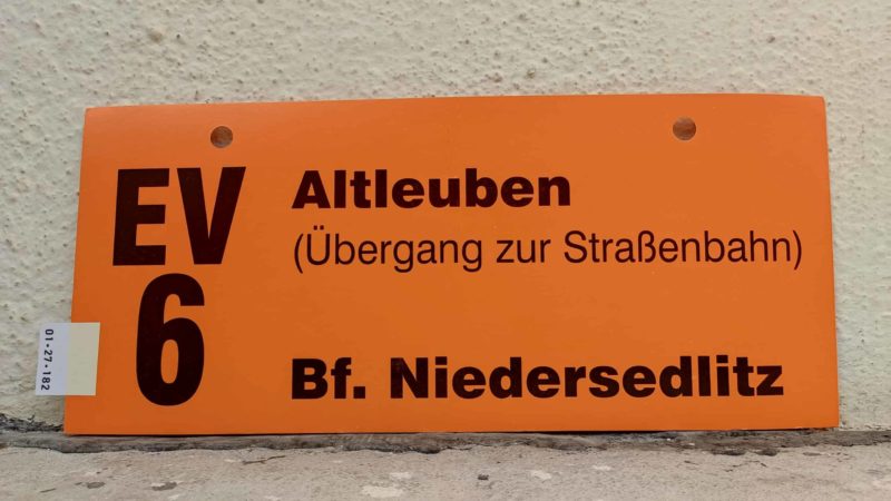 EV 6 Altleuben (Übergang zur Stra­ßen­bahn) – Bf. Nie­der­sedlitz