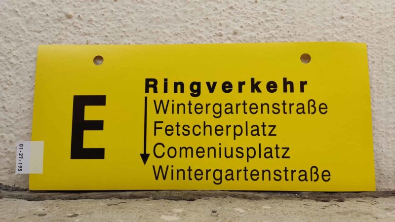 E Ring­ver­kehr Win­ter­gar­ten­straße – Win­ter­gar­ten­straße