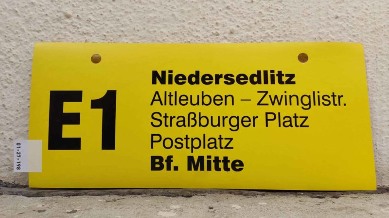 E1 Nie­der­sedlitz – Bf. Mitte