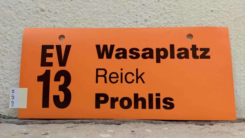 EV 13 Wasaplatz – Prohlis