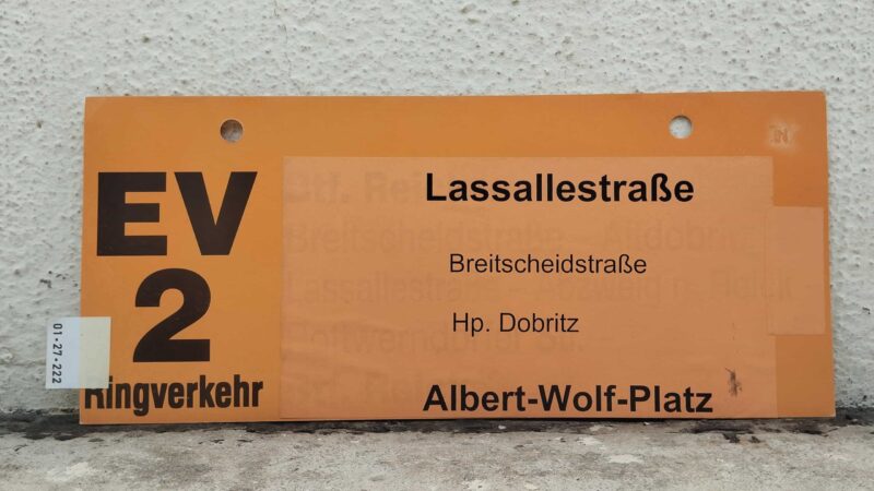 EV 2 Ring­ver­kehr Lass­al­le­straße – Albert-Wolf-Platz
