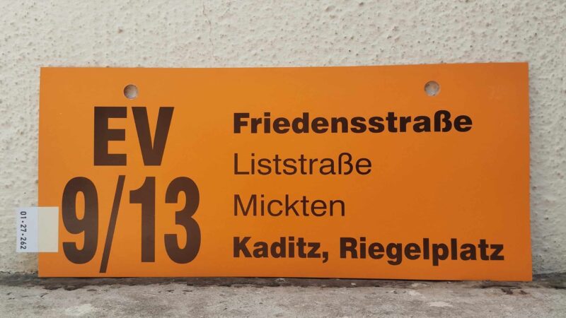 EV 9/​13 Frie­dens­straße – Kaditz, Rie­gel­platz